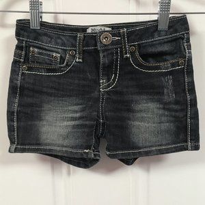 Mudd Distressed Shorts Embroidered Back Pockets - Size 7